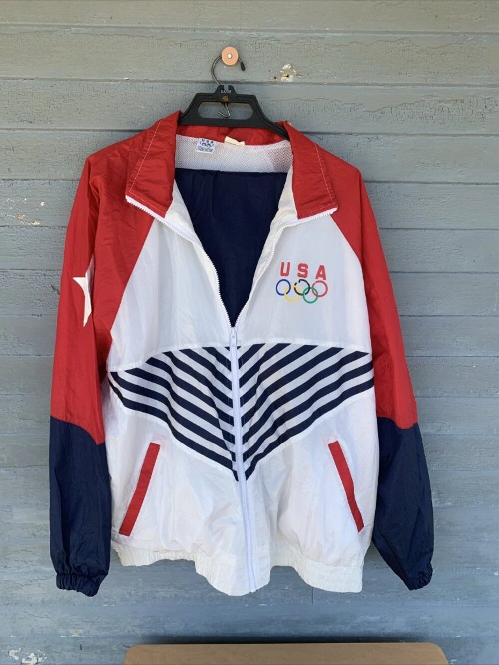 Avon USA Olympic Jacket & Pants MENS Large Colorblock Team USA Windbreaker 90s